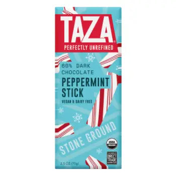 Organic Peppermint Stick Amaze Bar against a white background