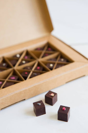 Chocolate Truffles - Box of 8 for Gifting on a table