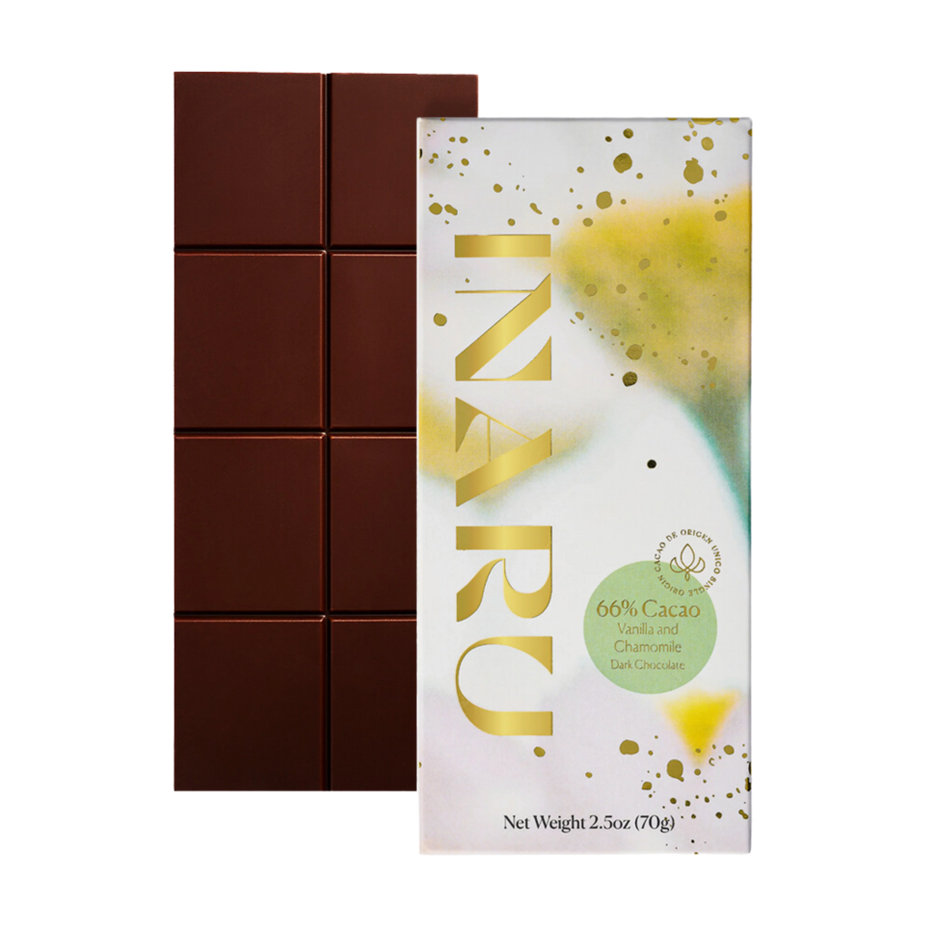 66% Dark Vanilla and Chamomile Chocolate from INARU 