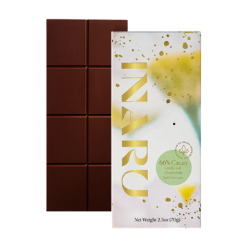 66% Dark Vanilla and Chamomile Chocolate from INARU 