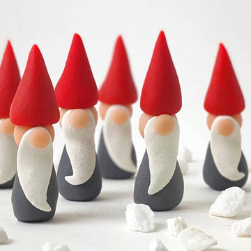 Candy Christmas Gnomes on a white table