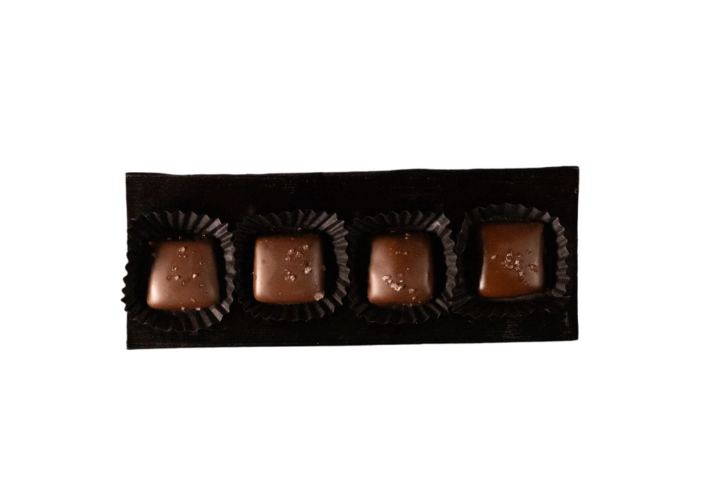 4 Piece Salted Chocolate Caramel against a white background