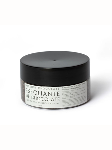 Chocolate Exfoliant against white background