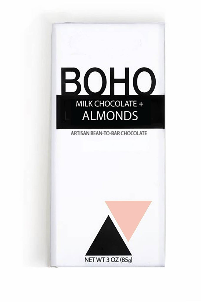 Milk Chocolate + Almonds (USDA Organic) against a white background