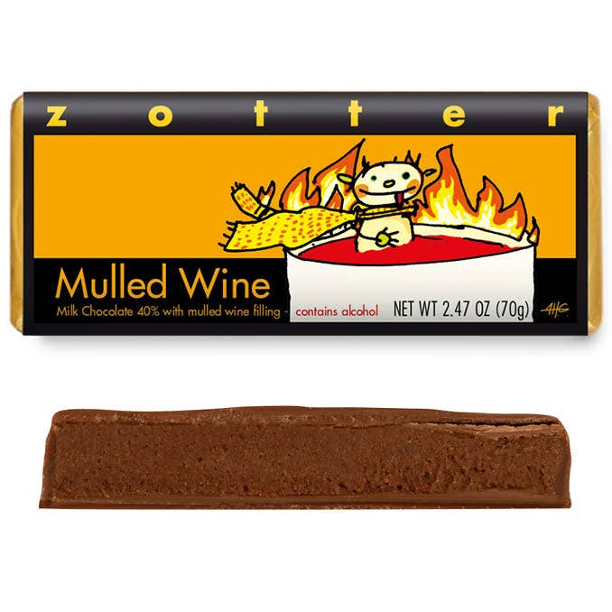 Mulled Wine (Hand-scooped Chocolate) against a white background