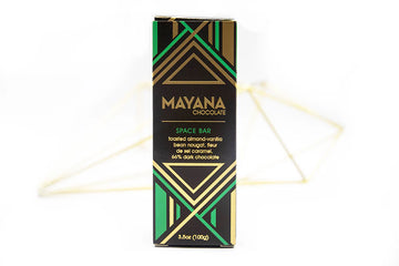 Mayana Chocolate Space Bar Packaging with Ingredients