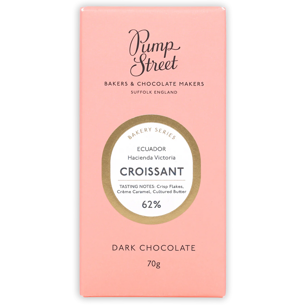 Croissant Dark Chocolate Bar 62% (Limited Edition) from Pump Street Chocolate