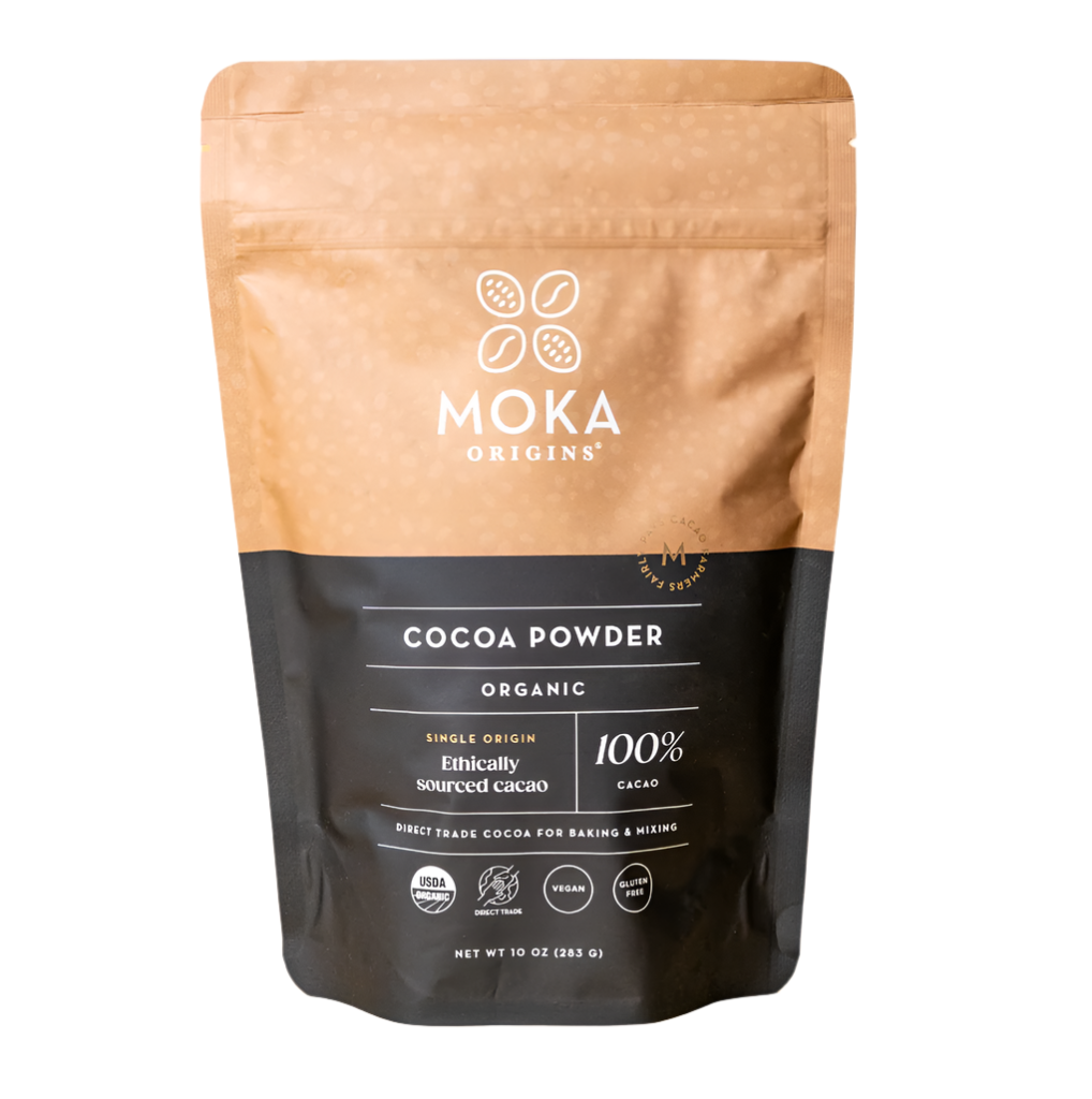 Cocoa Powder 10oz from Moka Origins against a white background