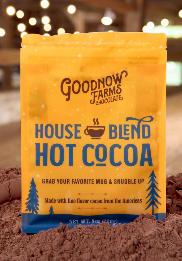 House Cocoa Blend on a bed of cocoa powder