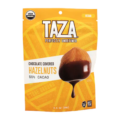 Taza Chocolate Covered Hazelnuts at The Chocolate Dispensary