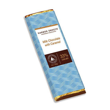 Milk Chocolate & Caramel Bar against a white background