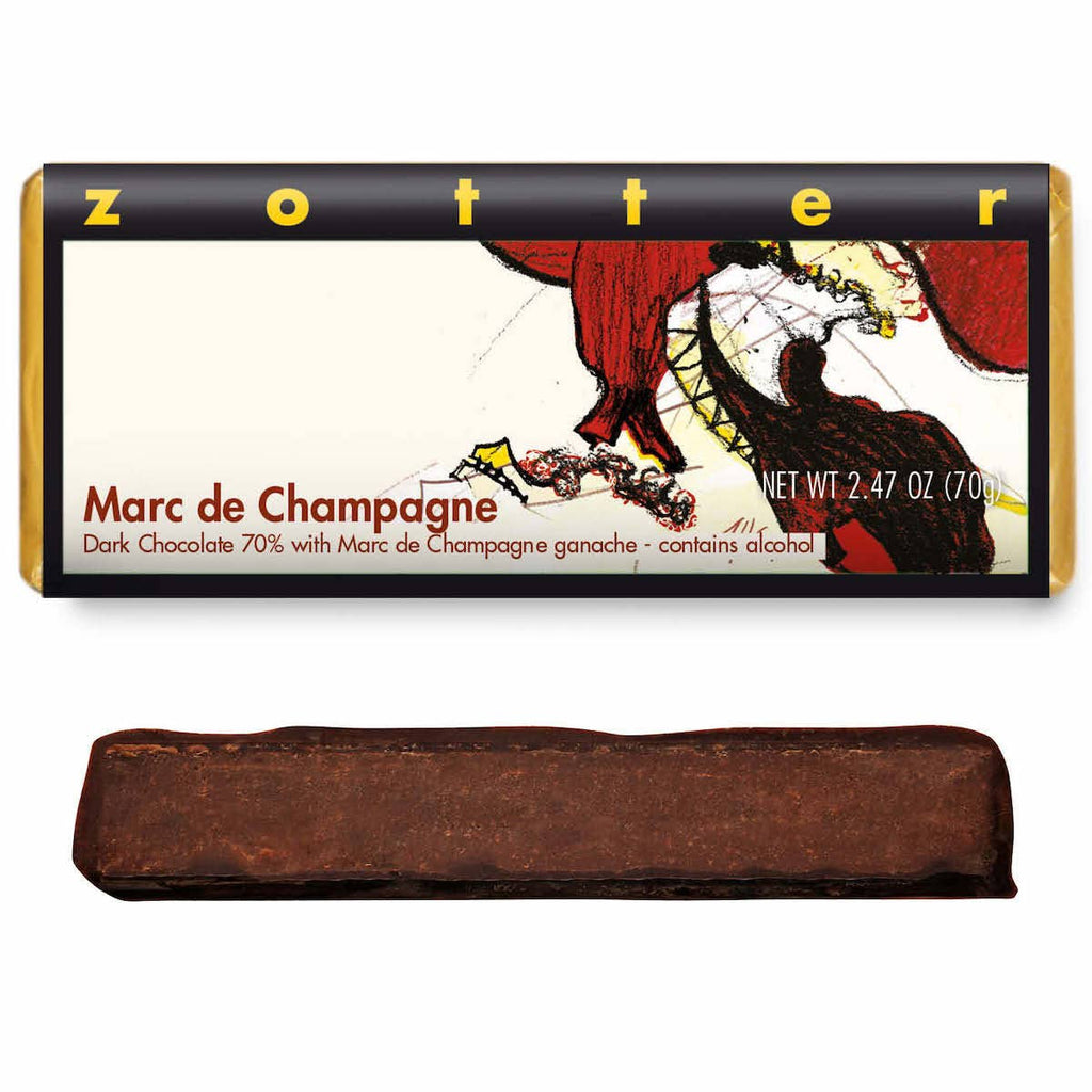 Marc de Champagne (Hand-scooped Chocolate) against a white background