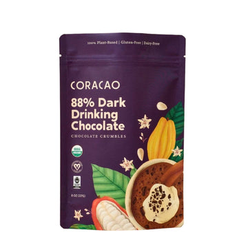 Vegan Drinking Chocolate - 88% Cacao against a white background