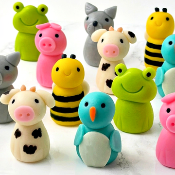 Candy Cutie Mini Animals on a white table