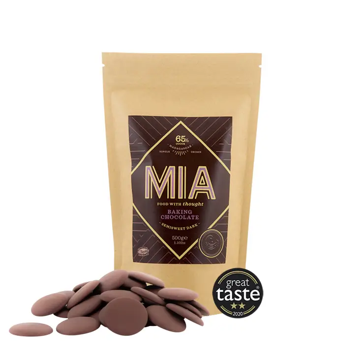 MIA Food with Thought Baking Chocolate, 65% Dark 500g