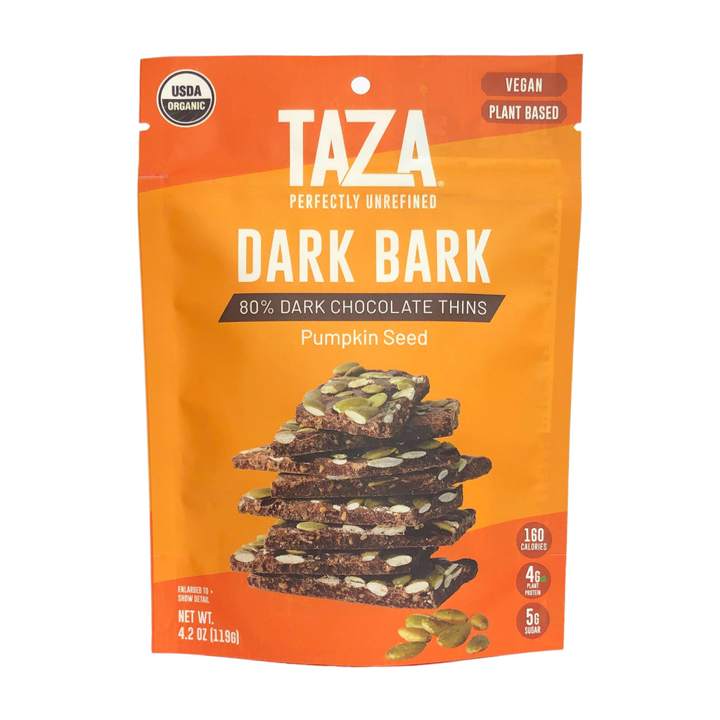Taza Dark Bark with Pumpkin Seeds 80%